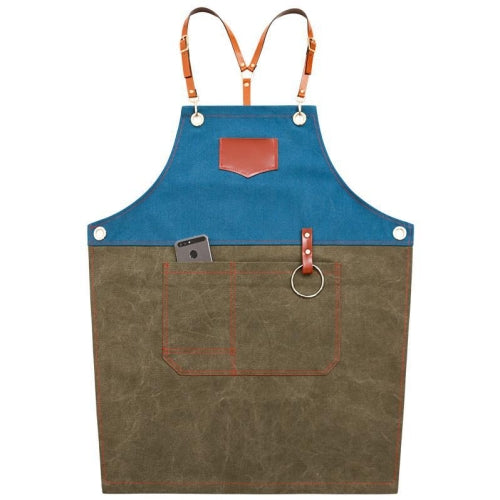 Men Women Overalls Denim Apron(Green)