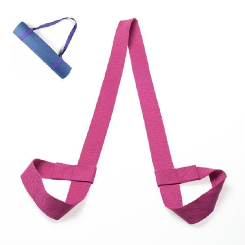 Cotton Rope Yoga Mat Strap Multifunctional Strapping Strap, Color:Rose Red