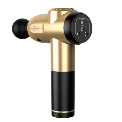 9 Gears Mini Fascia Gun Massage Gun Electric Fitness Massager, Plug Type:EU Plug(Gold)