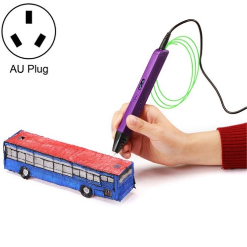 RP800A Childrens Educational Toys 3D Printing Pen, Plug Type:AU Plug(Purple)