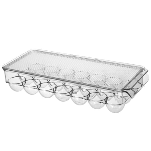 Kitchen Refrigerator Storage Box Compartment with Lid Egg Storage Box, Specification:21 Grid