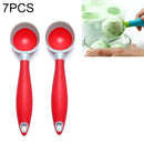 7 PCS Creative Ice Cream Spoon Watermelon Fruit Digging Spoon(Red)