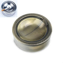 Thickened Stainless Steel Ashtray With Lid Portable Creative Windproof Round Ashtray, Color:Bronze
