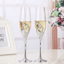 2 PCS Crystal Wedding Toasting Champagne Flutes Glasses Drink Cup Party Marriage Wine Decoration Cups