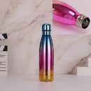 Outdoor Double-layer Sports Gradient Water Cup Stainless Steel Mug, Capacity:500ml(Yellow)