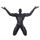 Creative Resin Movement People Abstract Art Statues Cafe Decoration Home Accessories(Black)