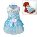 AB060 Lovely Cat Dress Lace Wedding Skirts Dresses for Pets Party Costume, Size:S(Blue)