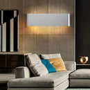 Modern Minimalist Living room Hallway Stairs Sconce LED Wall Lamp Creative Decoration Lighting, Lampshade Color:Silver-48cm 18W(White Light)