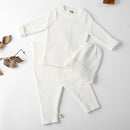 3 in 1 Winter Girl Baby Warm Bottoming Shirt + Bottoming Trousers + Hat Set, Height:90cm(White)