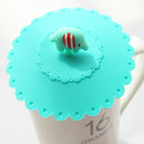 3 PCS Cartoon Elephant Dustproof and Leakproof Silicone Cup Lid
