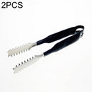 2 PCS Stainless Steel Light Body Small Sugar Clip Cube Sugar Clip Thickened Ice Clip, Specification:9 Inches Black Handle