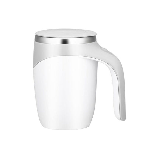 Electric Stirring Cup Milkshake Coffee Stirring Cup, Capacity:401-500ml(White)