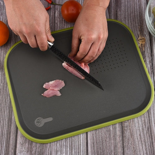 Multifunctional Anti-skid Double-sided Cutting Board Fruit Plastic Cutting Board, Style:Square