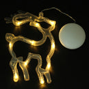 3 PCS 10 LEDs Deer Pattern Festival Party Decoration Light Window Window Suction Cup Hanging Light(Warm White)