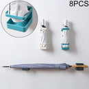 8 PCS Umbrella Stand Behind Multifunctional Wall Hanging Umbrella Barrel Door(Color Random Delivery)