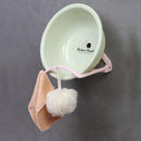 3 PCS Bathroom Wall-mounted Bathroom Rack Folding Washbasin Stand Color Random Delivery