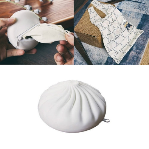 Cartoon Bun Wallet Creative Shopping Bag(White)