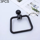 3 PCS Multifunctional Toilet Suction Cup Towel Ring Rack(Black)