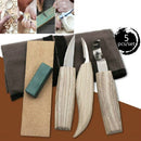 5 PCS / Set Woodworking Carving Knife Scimitar Straight Knife Hand Carving Pattern Tool