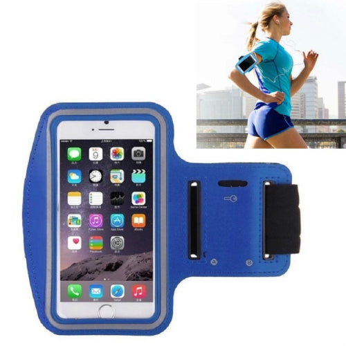 10 PCS Sports Outdoor Arm Bag Fitness with Touch Screen Mobile Phone Arm Bag, Size:Large(Dark Blue)