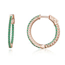 Sterling Silver Classic Round Circle Earrings for Women Wedding Engagement Jewelry