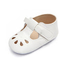 Princess Baby Girl Anti Slip Hollow Out First Walkers PU Leather Shoes(White)