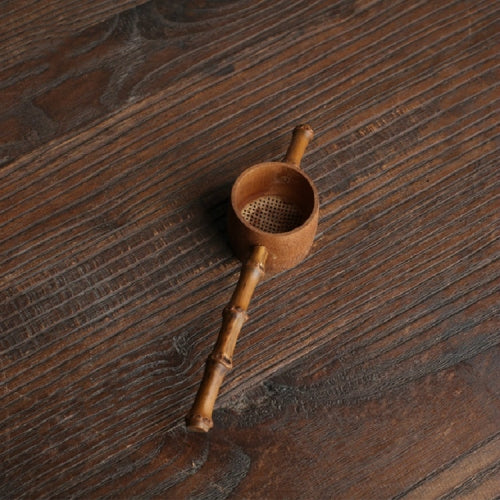 Bamboo Woven Creative Filter Reusable Filter Tea Colander Gadget, Style:Bamboo Pole Hole Tea Leak