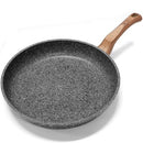 Thick Maifan Stone Wok Household Cooking Pans Multifunctional Suitable for Induction Cooker Gas Stove, Size:28cm Grey Frying Pan