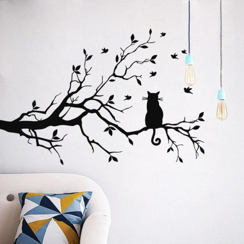 Twig Bird Carved Wall Sticker Bedroom Children Room Background Decoration Sticker