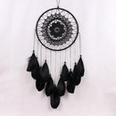 Creative Feather Lace Dreamcatcher Beads Hanging Decoration(Black)