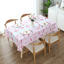 Printinging Coffee Dining Table Cloth PVC Waterproof Oilproof Anti-scalding Tablecloth, Size:140x140cm Square Table(Flamingo)