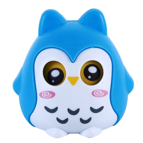 Home Decoration Owl Shaped Piggy Coin Bank Money Saving Box(Blue)