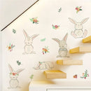 Cute Rabbit Wall Stickers Children Room DIY Wall Decoration Removable Stickers