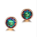 3 PCS Rhinestones Geometric Stud Earrings Gifts for Women, Metal Color:Mix color