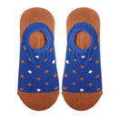 Cotton Stripe Shallow Mouth Invisible Girl Sailboat Socks(Coffee)