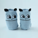 Cartoon Big Eyes Cat Ear Socks Baby Non-Slip Socks, Size:M(Blue)