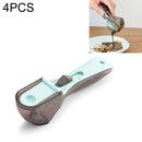 4 PCS Kitchen Tool Plastic Measuring Spoon Adjustable Baking Tool Measuring Spoon, Specification:Small(Light Blue)