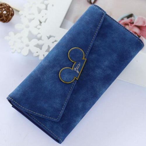 Ladies Purse Coin Purses Holders Lady Pocket Wallets(Dark blue)