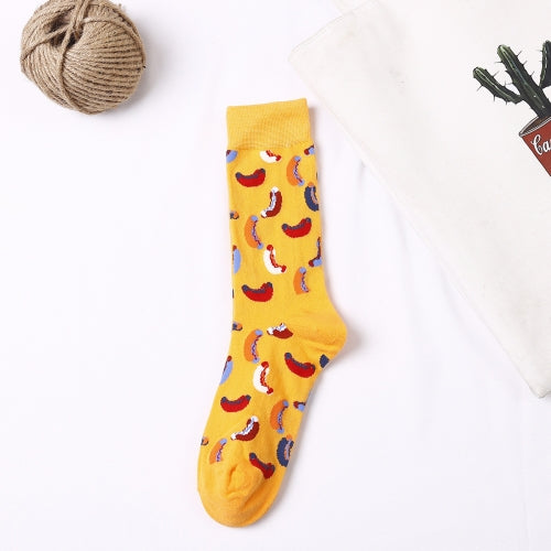 3 Pairs Fashion Colorful Casual Men and Women Tube Cotton Socks, Type:2(EUR 36-43)