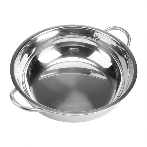 5 PCS Stainless Steel Hot Pot Thick Non-magnetic Clear Soup Pot Double-eared Hot Pot, Size:32cm
