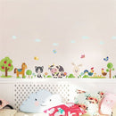 Creative Cartoon Animal Park Environmentally Removable Wall Stickers
