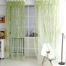 Wicker Offset Printed Curtain Cool Pastoral Floral Curtains, Size:1m x 2.7m(Green)