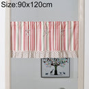 Modern Half Coffee Curtain Kitchen Dust-proof Curtain Door Curtains, Size:90cm x 120cm, Processing:Rod Pocket (Without Rod)(Pink+Grey)