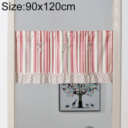 Modern Half Coffee Curtain Kitchen Dust-proof Curtain Door Curtains, Size:90cm x 120cm, Processing:Rod Pocket (Without Rod)(Pink+Grey)