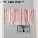 Modern Half Coffee Curtain Kitchen Dust-proof Curtain Door Curtains, Size:140cm x 100cm, Processing:Rod Pocket (Without Rod)(Pink+Grey)