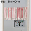 Modern Half Coffee Curtain Kitchen Dust-proof Curtain Door Curtains, Size:180x100cm, Processing:Rod Pocket (Without Rod)(Pink+Grey)