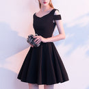 Summer Slim Party Banquet Dress Birthday Party Dress, Size:XXL(Black)
