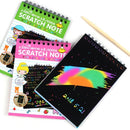 3 PCS Colorful Paper Creative DIY Children Educational Toys Scratch with Wood Pen(Color random)