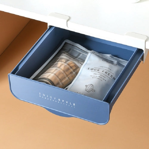 Cabinet Hanging Rack Hanging Basket Embedded Storage Rack Box(Blue)