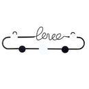 Wrought Iron Love Letter Decoration Hook Rack Living Room Wall Key Coat Metal Hook, Size:Small(Black)